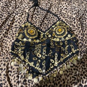 Gold & Black Belly Dancing Costume